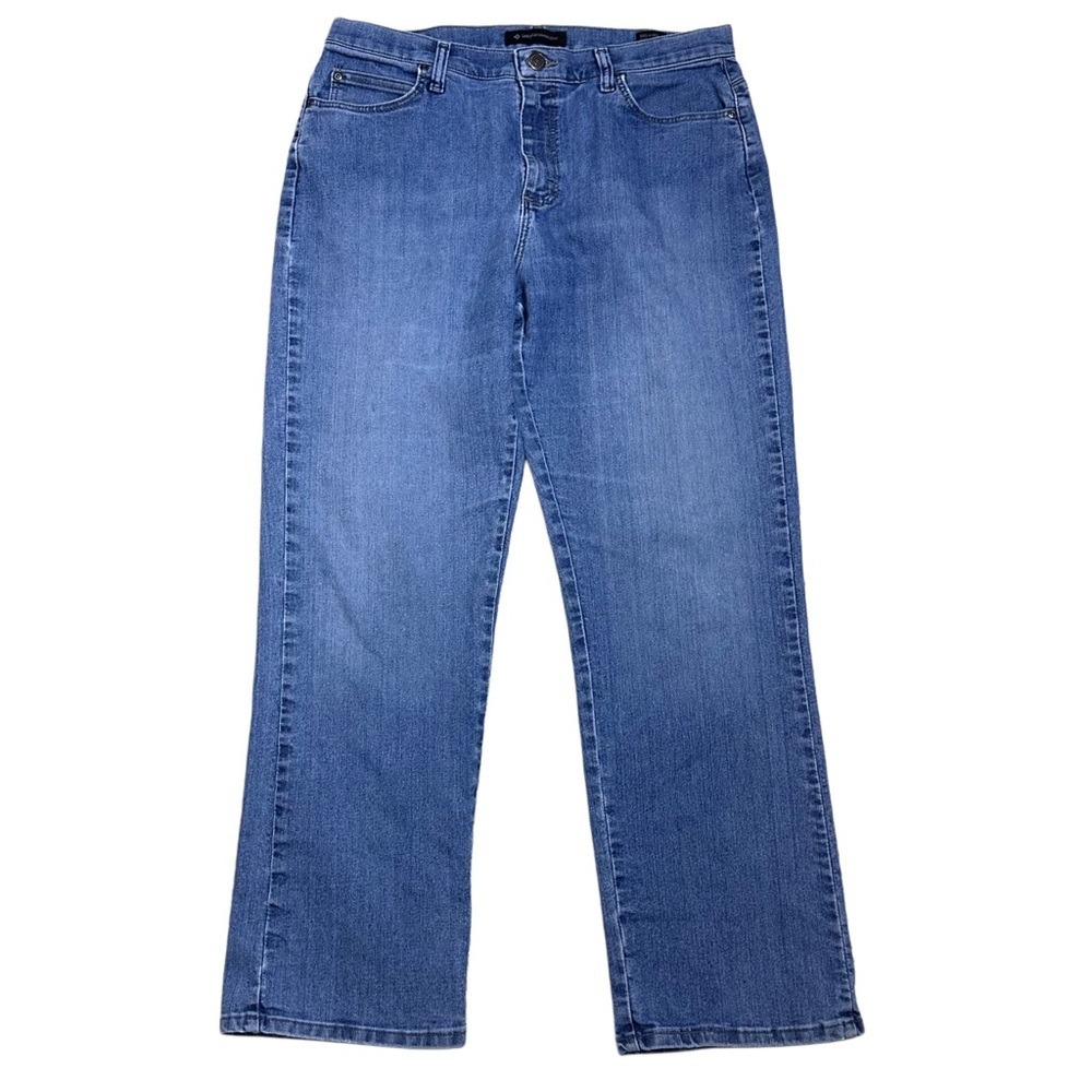 Lee Platinum Label Relaxed Fit Straight Leg Blue Jeans Women 12 Medium - Picture 2 of 6